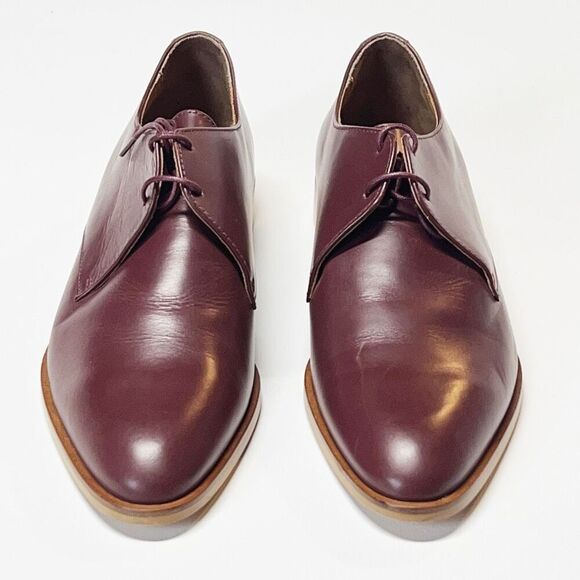 EVERLANE The Modern Oxford in Oxblood Leather Shoes Size 10 New - Picture 4 of 16